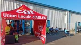 Piquet de grève à Arles le 1er juillet 2025