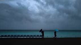 Sur la promenade des Anglais à Nice, le 9 mars 2024