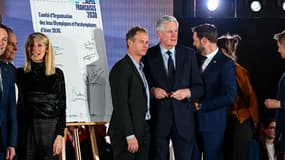 Edgar Grospiron lors du lancement du COJOP 2030 au Groupama Stadium de Lyon, le 18 février 2025