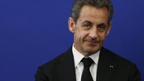 Nicolas Sarkozy le 10 mars 2014 à l'inauguration de l'institut Claude-Pompidou, à Nice. 