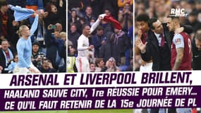 Premier League : Arsenal et Liverpool remportent les chocs, Haaland sauve City, Emery fait chuter United
