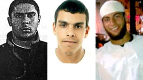 De gauche à droite, Mehdi Nemmouche, Sid Ahmed Ghlam, et Ayoub El Khazzani. Tous trois sont soupçonnés de terrorisme mais le réfutent catégoriquement.