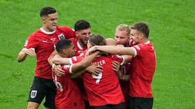 La joie des Autrichiens lors de Pologne-Autriche, le 21 juin 2024.