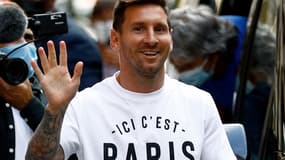 Lionel Messi lors de sa première journée parisienne, le 10 août 2021