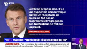 Macron : "Hypocrisie démocratique du RN" - 27/04