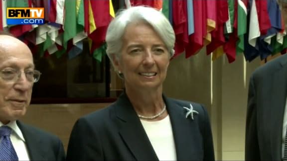Christine Lagarde, directrice du FMI et ancienne ministre de l'Economie inquiétée dans l'equête sur l'arbitrage financier dans l'affaire Tapie-Crédit Lyonnais