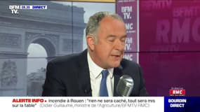 Didier Guillaume, ministre de l'Agriculture, veut que le principe du pollueur-payeur soit appliqué pour l'incendie de l'usine Lubrizol à Rouen
