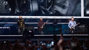 Oasis en concert à Cardiff pour leur premier show de leur tournée de réunion, le 4 juillet 2024.