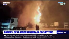Var: des camions en feu à la déchetterie de Bormes-les-Mimosas