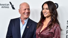  Bruce Willis et sa femme Emma Heming Willis à New-York pour l'avant-première de "Brooklyn Affairs", le 11 octobre 2024.