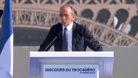Éric Zemmour lors de son discours au Trocadéro, dimanche 27 mars 2022
