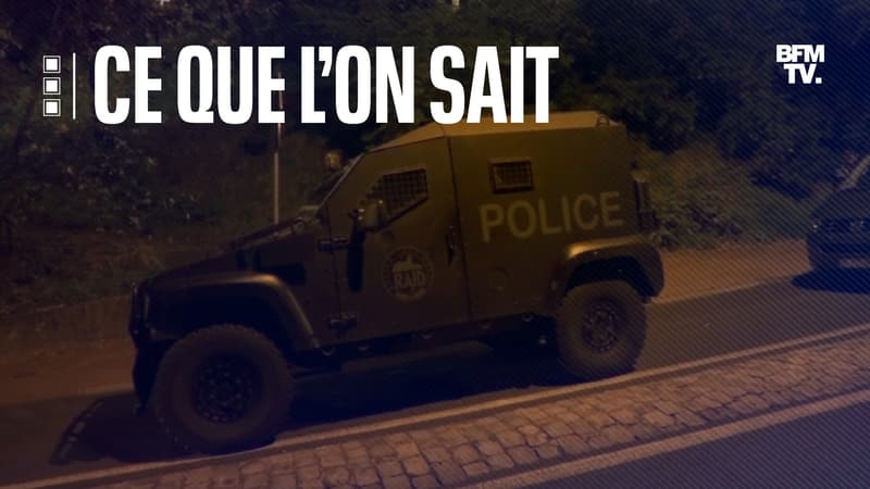Un véhicule de police du RAID intervenant le 25 octobre 2021 dans le quartier de la Duchère à Lyon