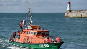 Un bateau de la Société nationale de sauvetage en mer, aux Sables-d'Olonne, le 10 juin 2019 (PHOTO D'ILLUSTRATION).