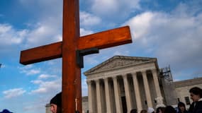 Des manifestants anti-avortement participent à la "Marche pour la vie" à Washington le 24 janvier 2025