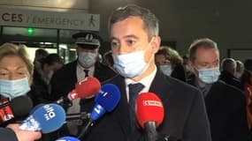 Gérald Darmanin à Calais le 24 novembre 2021.