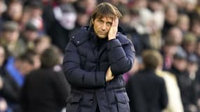Antonio Conte lors d'un match de Tottenham