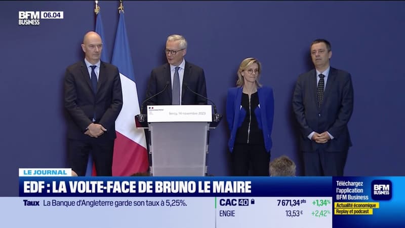 EDF: la volte-face de Bruno Le Maire