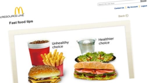 Le site McDonald's déconseille les produits phares de son enseigne.