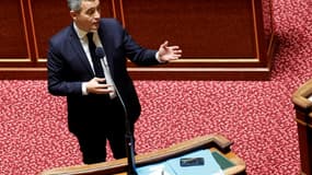 Le ministre de l'Intérieur Gérald Darmanin, au Sénat, le 14 novembre 2023