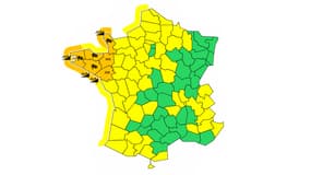 Six départements du Nord-Ouest sont en alerte orange.