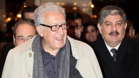 L'émissaire international pour la Syrie Lakhdar Brahimi lors de son arrivée le 23 décembre à Damas