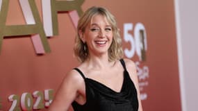 L'actrice française Ludivine Sagnier pose avant la 50e cérémonie des César du cinéma à l'Olympia, à Paris, le 28 février 2025.
