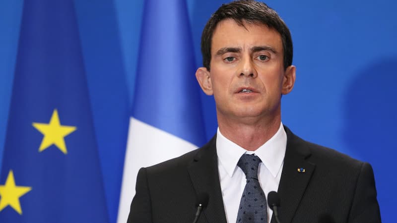 Manuel Valls en conférence de presse à Matignon le 23 décembre 2014.