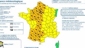 Météo France a placé samedi arpès-midi 42 département en vigilance orange pour orages.
