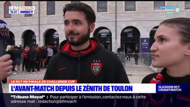 Challenge Cup: les supporters toulonnais "inquiets" mais "confiants" avant le coup d'envoi de la finale
