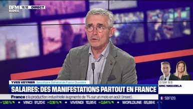 Yves Veyrier (Force Ouvrière) : Salaires, des manifestations partout en France - 05/10