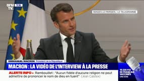 La vidéo d'Emmanuel Macron lors de son interview à la presse régionale