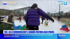 Paris: la patinoire extérieure du parc André Citroën ravit petits et grands