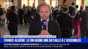 Accords France-Algérie: "C'est une victoire pour le Rassemblement national (...) et une victoire pour les Français", estime Charles Alloncle, député UDR