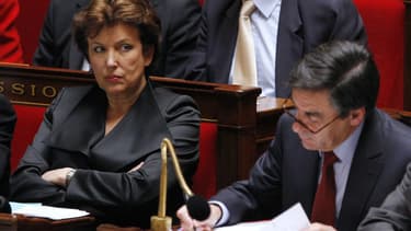 Roselyne Bachelot et François Fillon à l'Assemblée nationale, le 4 novembre 2009