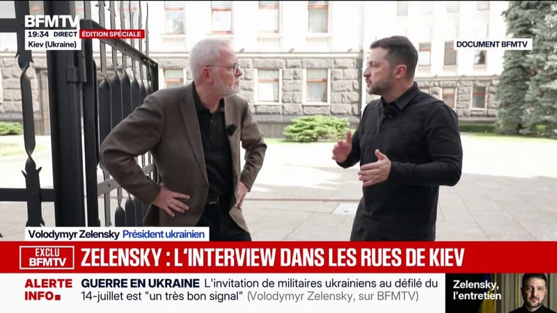 Guerre en Ukraine: "La priorité est de se défendre", détaille Volodymyr Zelensky