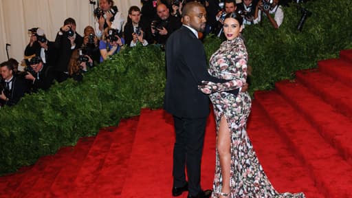 Kim Kardashian et le père de son enfant, le rappeur Kanye West à New York, en mai dernier.
