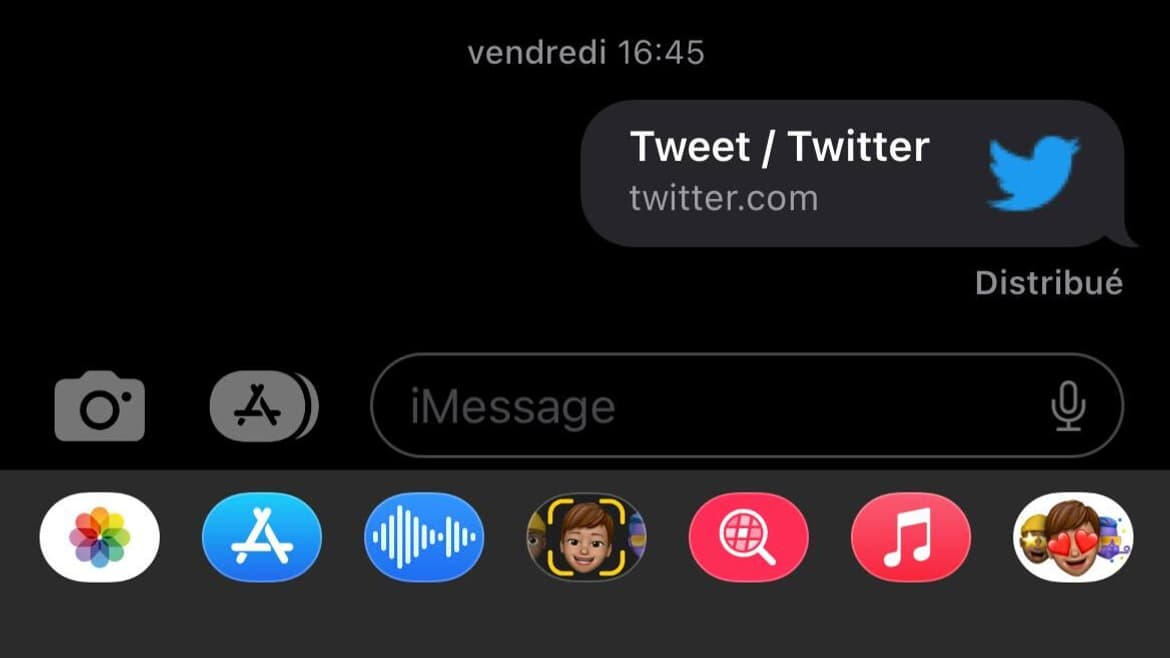 Capture d'écran d'un aperçu d'un tweet non accessible Capture d'écran d'un aperçu d'un tweet non accessible