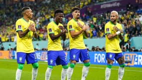 L'une des chorégraphies du Brésil, après le premier but de Vinicius