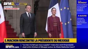 Emmanuel Macron arrive au Mexique accueilli par la présidente Claudia Sheinbaum