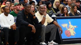 Shawn Kemp en courtside d'une rencontre NBA