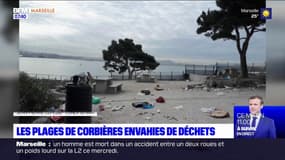 Marseille: les plages de Corbières polluées par les déchets