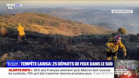 Selon les pompiers, "la situation est stable" dans les Alpes-Maritimes, après 25 départ de feux liés à la tempête Larisa