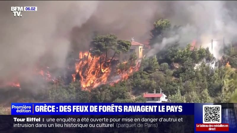 Grèce: des feux de forêts ravagent le pays