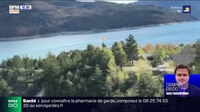 Des canadairs à l'entraînement au lac de Serre-Ponçon