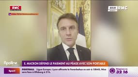 Emmanuel Macron défend le paiement au péage avec son portable 