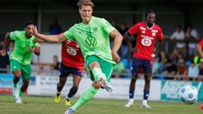 Kevin Behrens avec le VfL Wolfsburg contre le Losc, le 24 juillet 2024