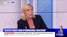 Mère voilée prise à partie: pour Marine Le Pen, "Julien Odoul a été maladroit, il aurait dû demander une suspension de séance"