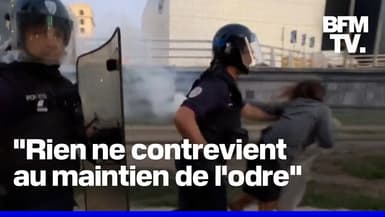Une manifestante violemment poussée au sol par un policier à Marseille