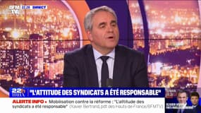 Retraites: pour Xavier Bertrand, ne pas établir de dialogue avec la CFDT est "irresponsable de la part du gouvernement"