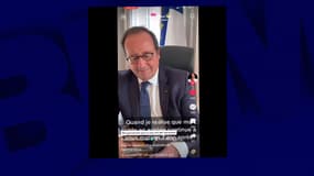 Une capture d'écran du compte TikTok de François Hollande le 13 décembre 2022